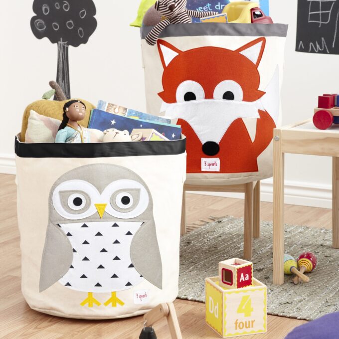 Καλάθι Παιχνιδιών Στρογγυλό Snowy Owl