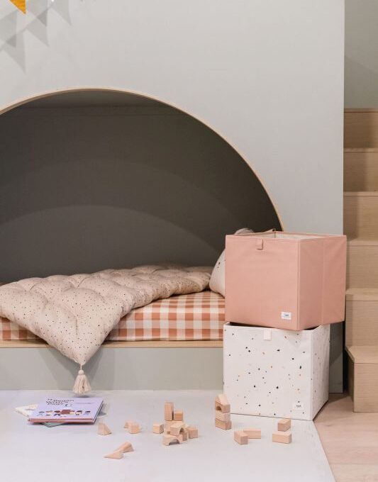 Καλάθι Παιχνιδιών τετράγωνο από ανακυκλωμένο ύφασμα clay