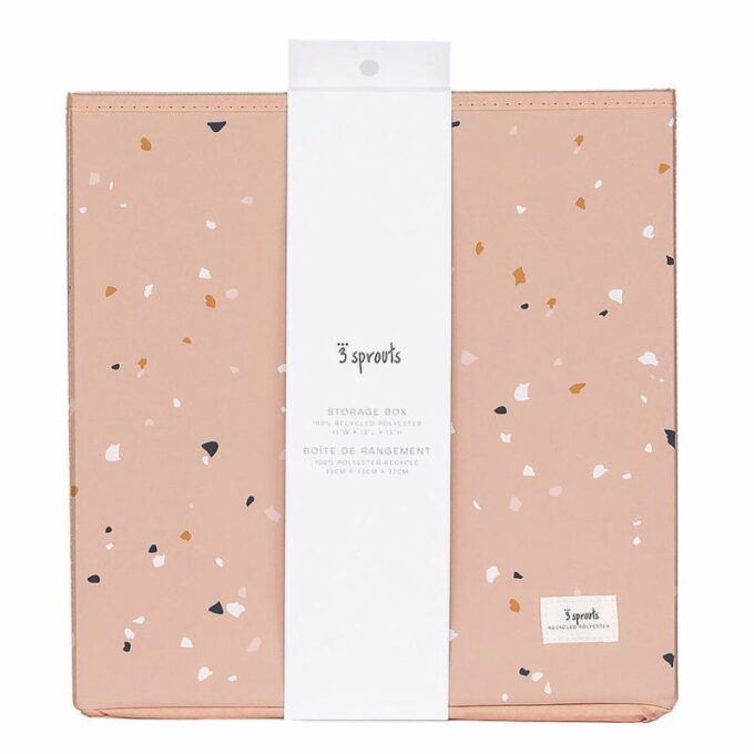 Καλάθι Παιχνιδιών τετράγωνο από ανακυκλωμένο ύφασμα, terrazzo clay