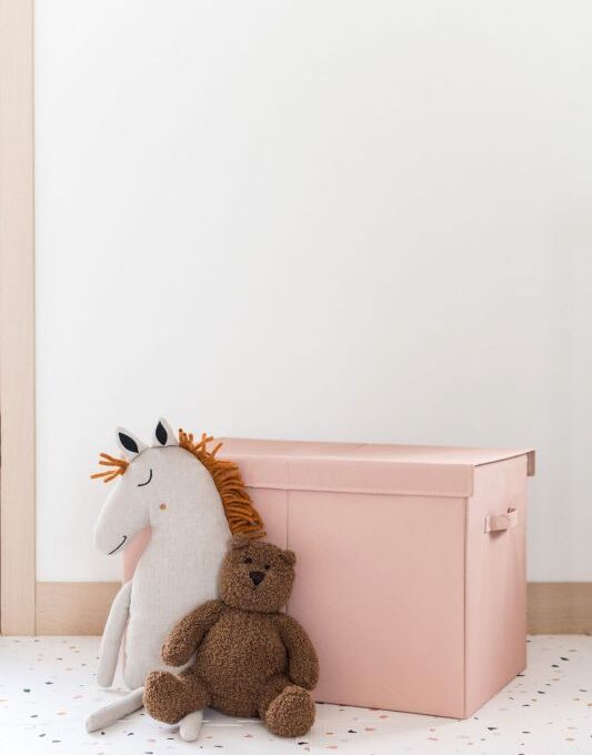 Καλάθι Παιχνιδιών με καπάκι αναδιπλούμενο από ανακυκλωμένο ύφασμα clay