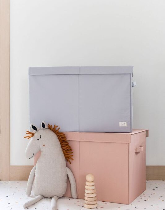 Καλάθι Παιχνιδιών με καπάκι αναδιπλούμενο από ανακυκλωμένο ύφασμα clay