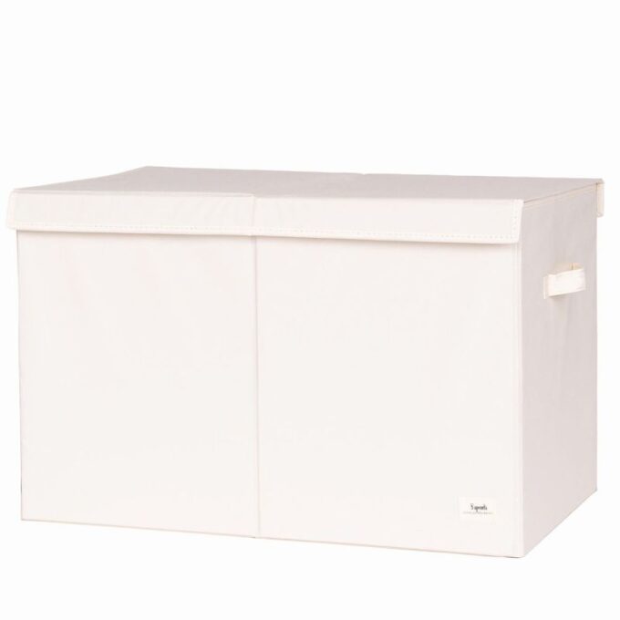 Καλάθι Παιχνιδιών με καπάκι αναδιπλούμενο από ανακυκλωμένο ύφασμα cream