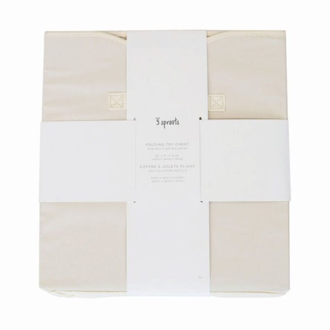 Καλάθι Παιχνιδιών με καπάκι αναδιπλούμενο από ανακυκλωμένο ύφασμα cream