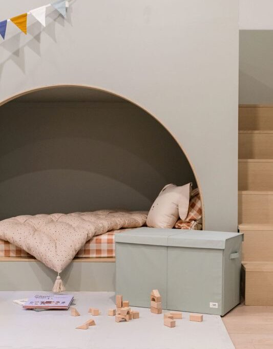 Καλάθι Παιχνιδιών με καπάκι αναδιπλούμενο από ανακυκλωμένο ύφασμα green