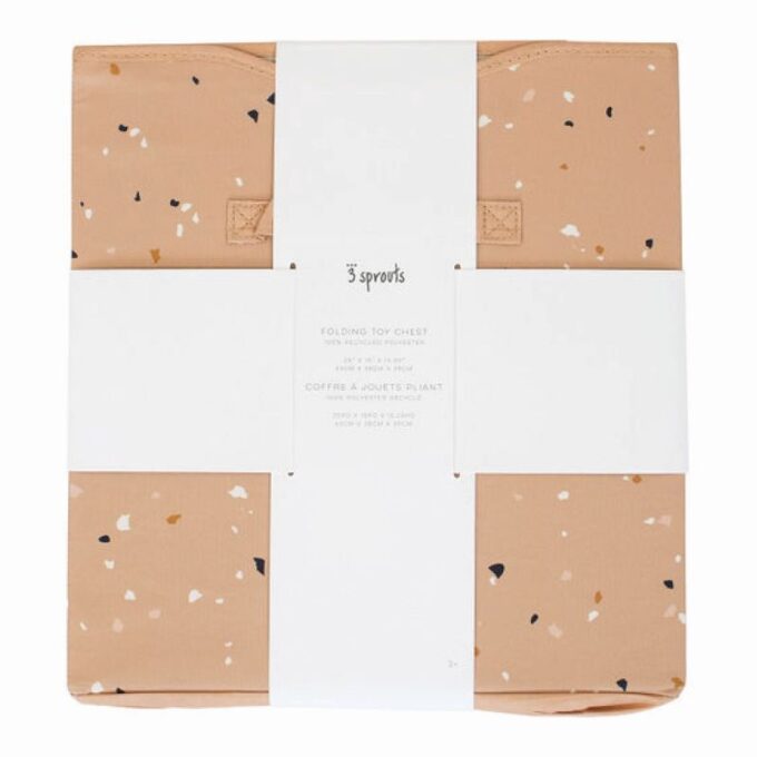 Καλάθι Παιχνιδιών με καπάκι αναδιπλούμενο από ανακυκλωμένο ύφασμα terrazzo clay