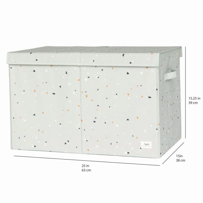 Καλάθι Παιχνιδιών με καπάκι αναδιπλούμενο από ανακυκλωμένο ύφασμα terrazzo green