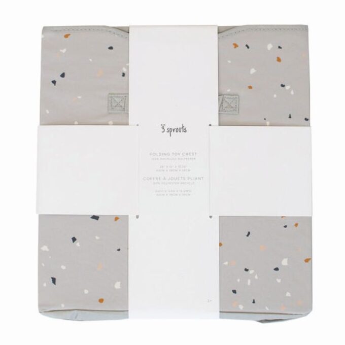 Καλάθι Παιχνιδιών με καπάκι αναδιπλούμενο από ανακυκλωμένο ύφασμα terrazzo gray