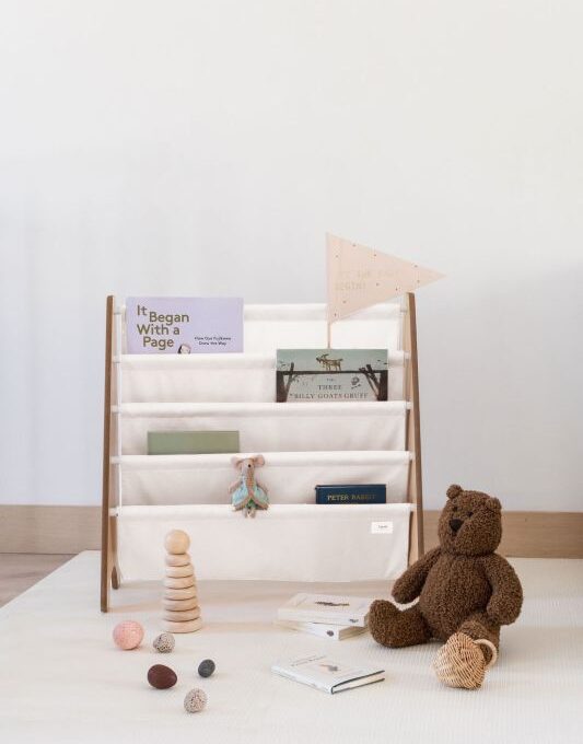 Βιβλιοθήκη από ανακυκλωμένο ύφασμα cream