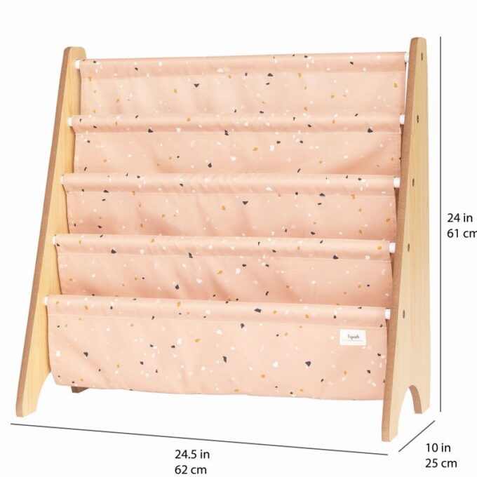 Βιβλιοθήκη από ανακυκλωμένο ύφασμα terrazzo clay