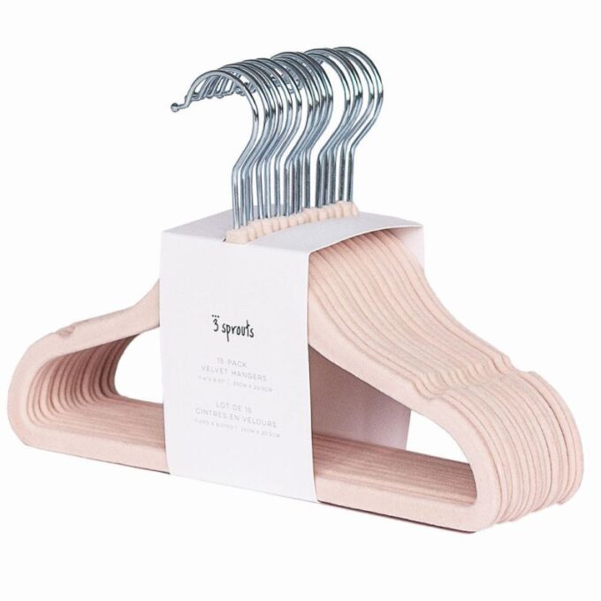 Παιδικές Κρεμάστρες Αντιολισθητικές pink (σετ 15 τμχ)