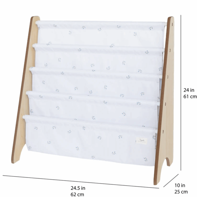 Βιβλιοθήκη από ανακυκλωμένο ύφασμα blueberry ivory