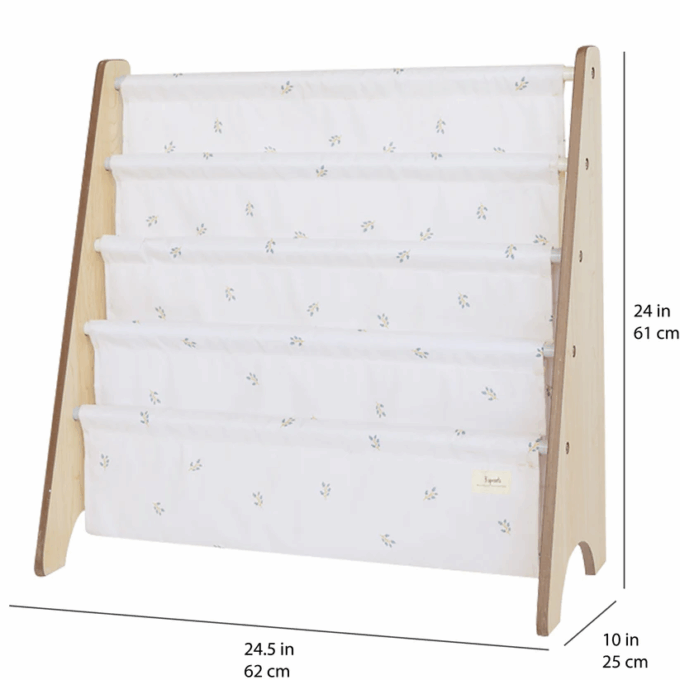 Βιβλιοθήκη από ανακυκλωμένο ύφασμα blueberry taupe