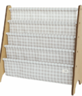 Βιβλιοθήκη από ανακυκλωμένο ύφασμα gingham beige
