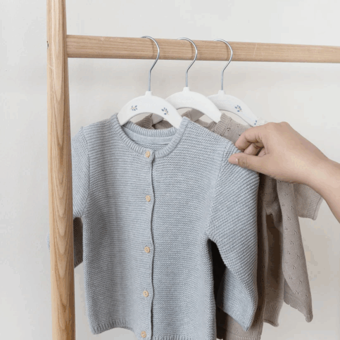 Παιδικές Κρεμάστρες Αντιολισθητικές blueberry cream (σετ 15 τμχ)